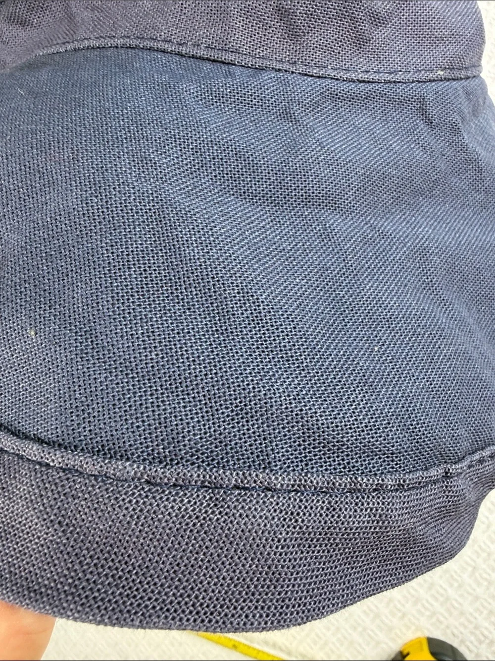 Scala dark navy blue canvas sun hat